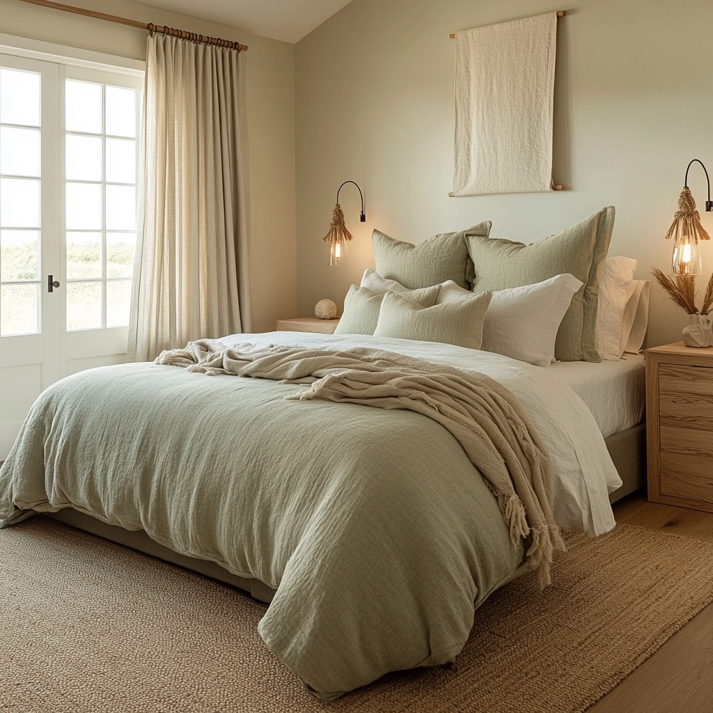 sage farmhouse bedroom 18