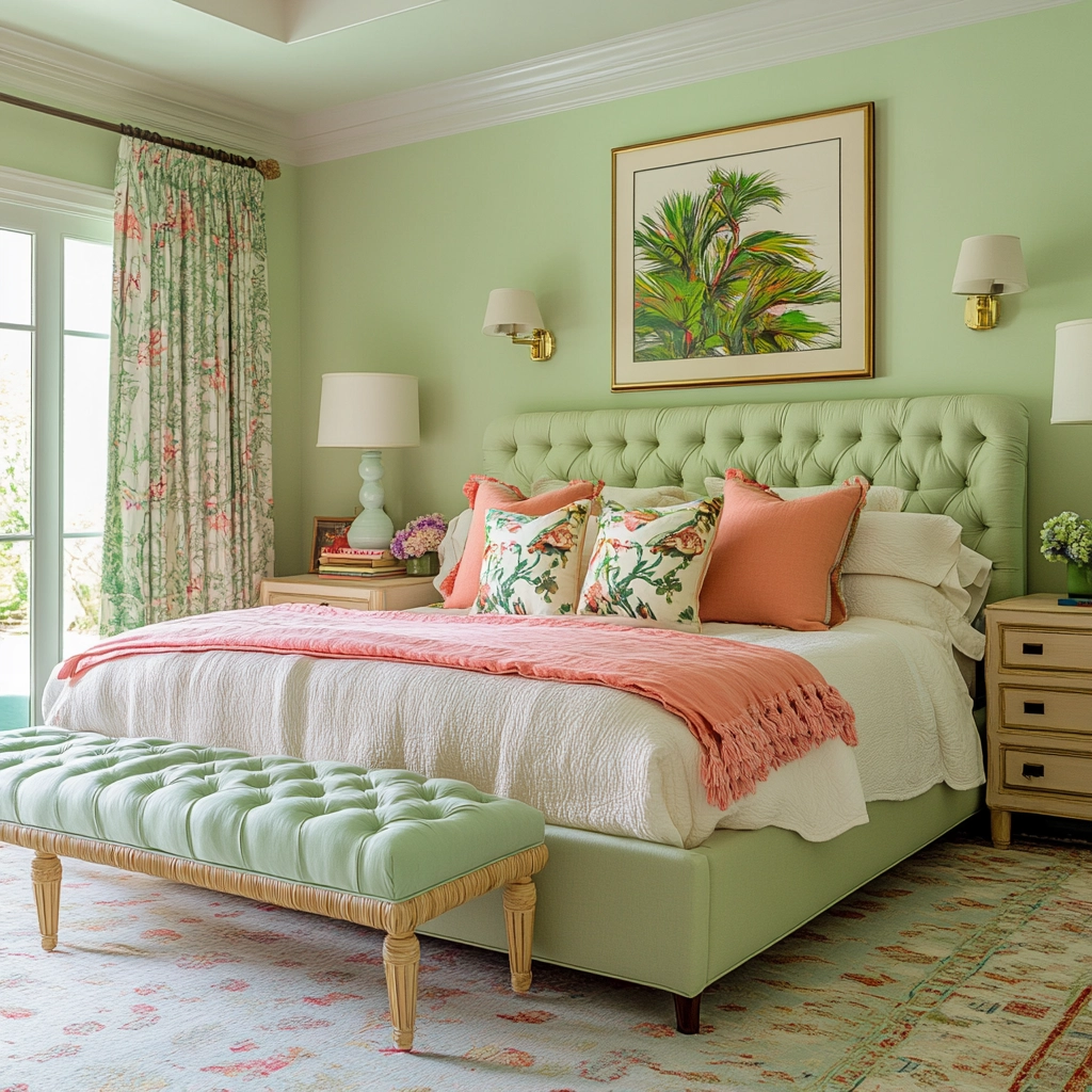 sage farmhouse bedroom 62
