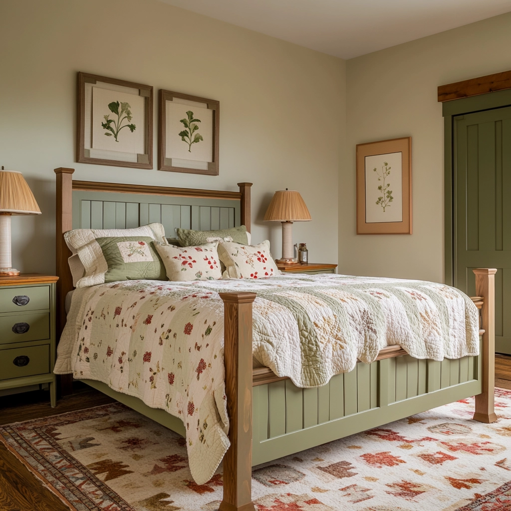 sage farmhouse bedroom 73