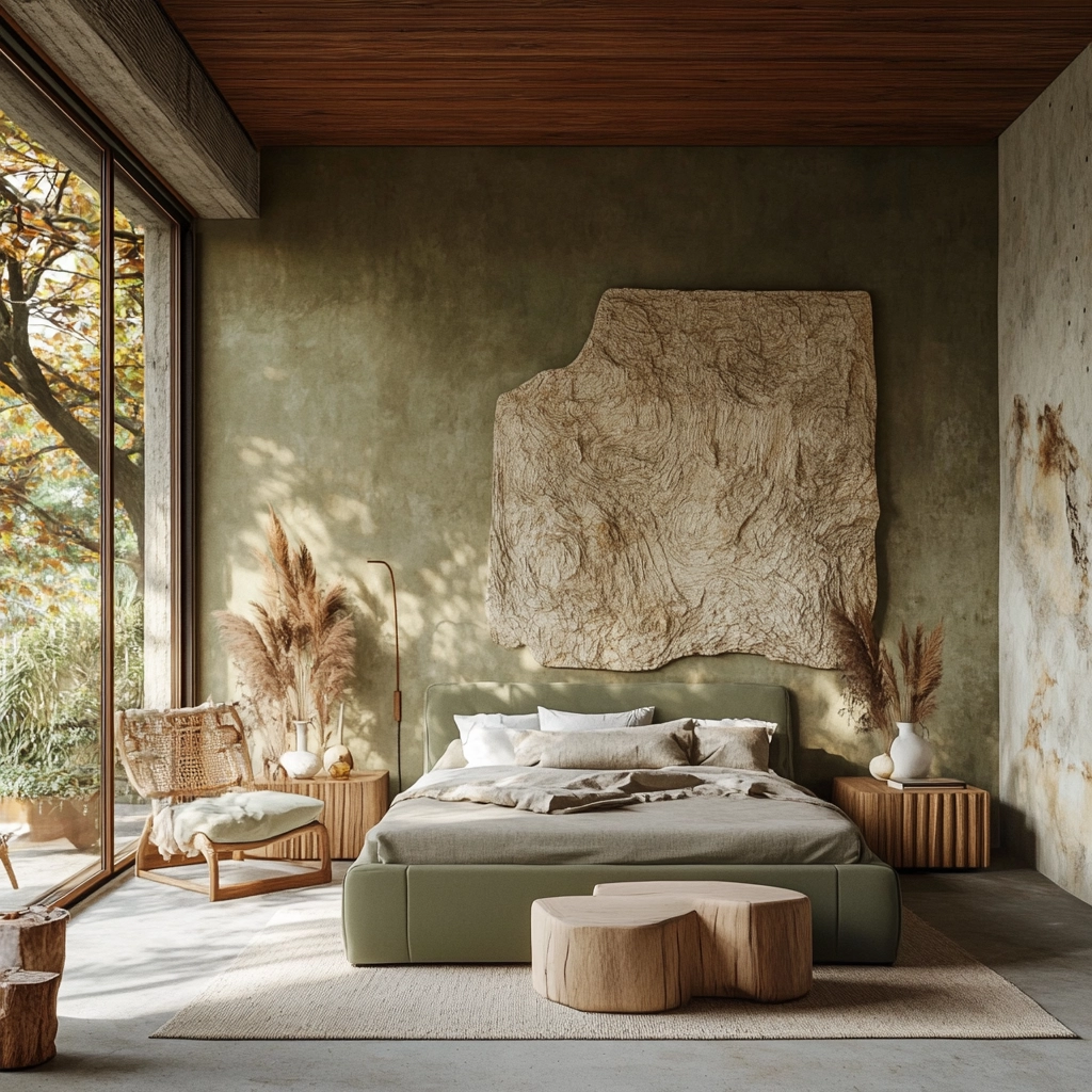 sage green farmhouse bedroom 10