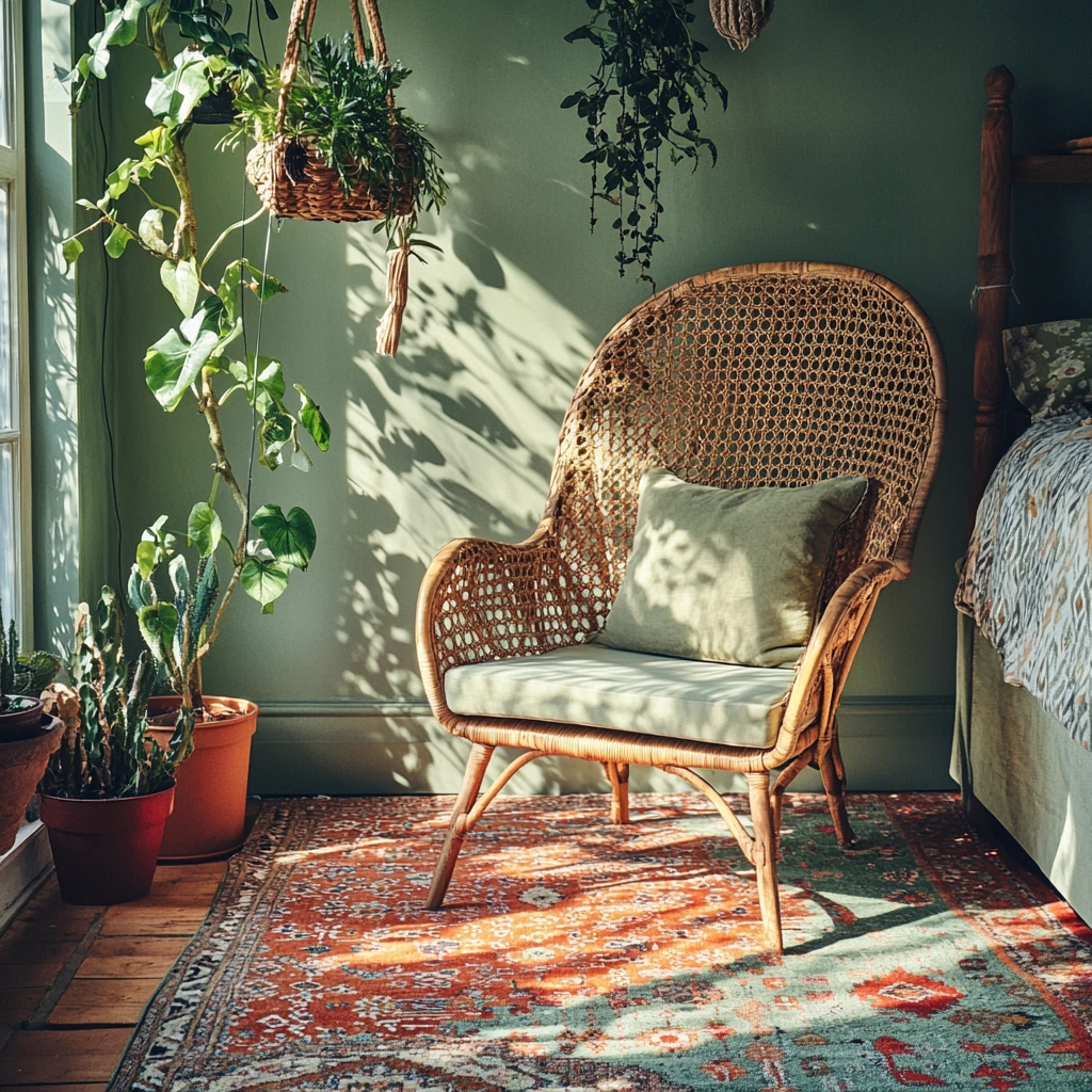 sage green farmhouse bedroom 14