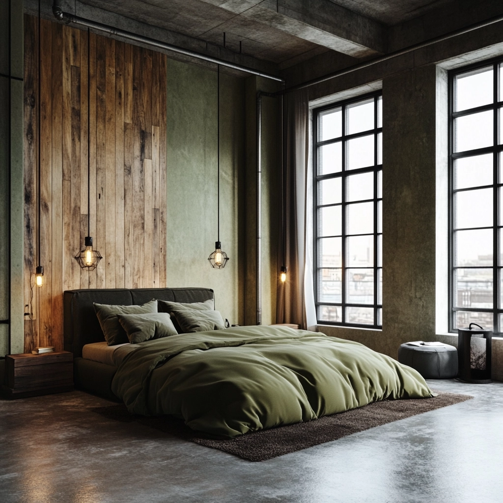 sage green farmhouse bedroom 22
