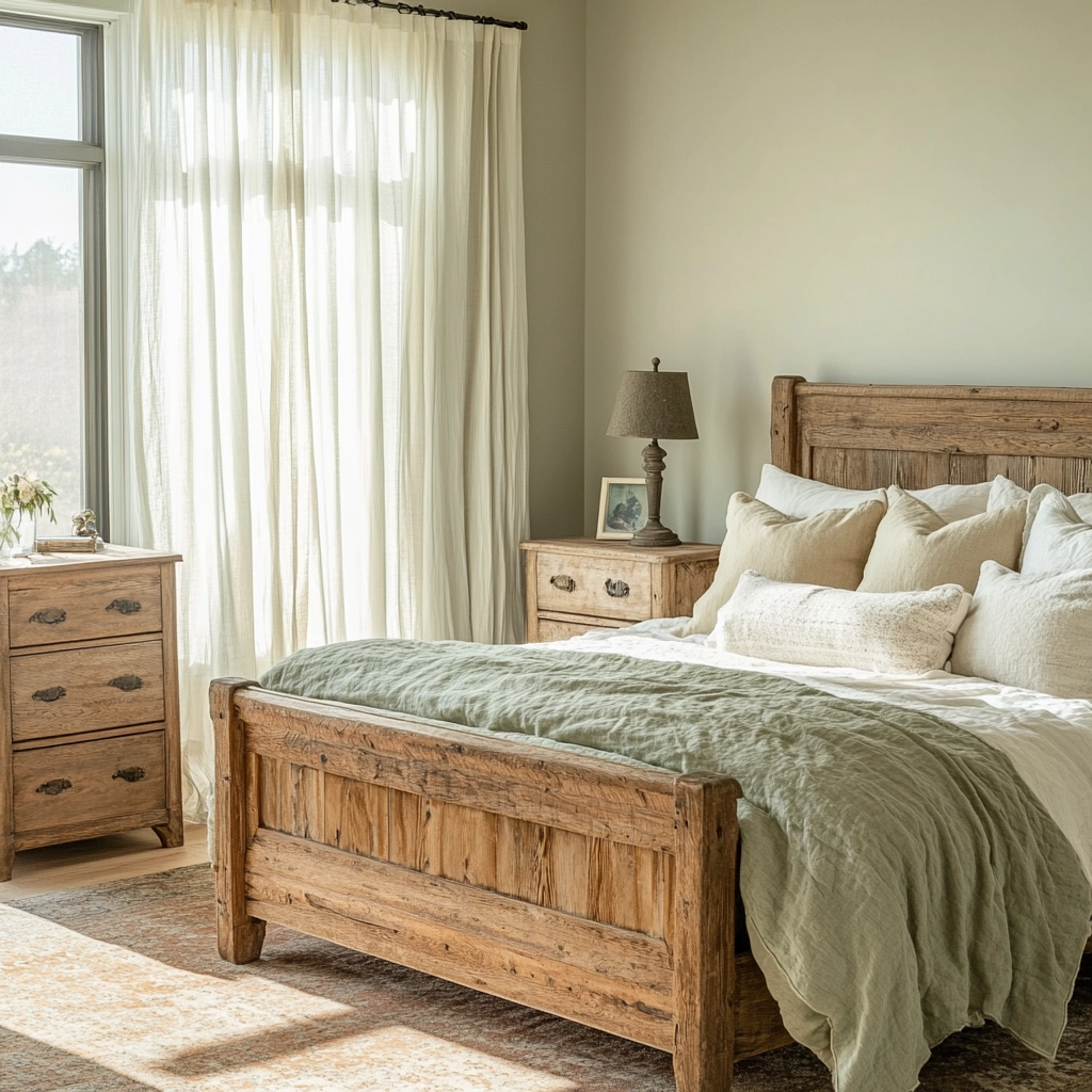 sage green farmhouse bedroom 4