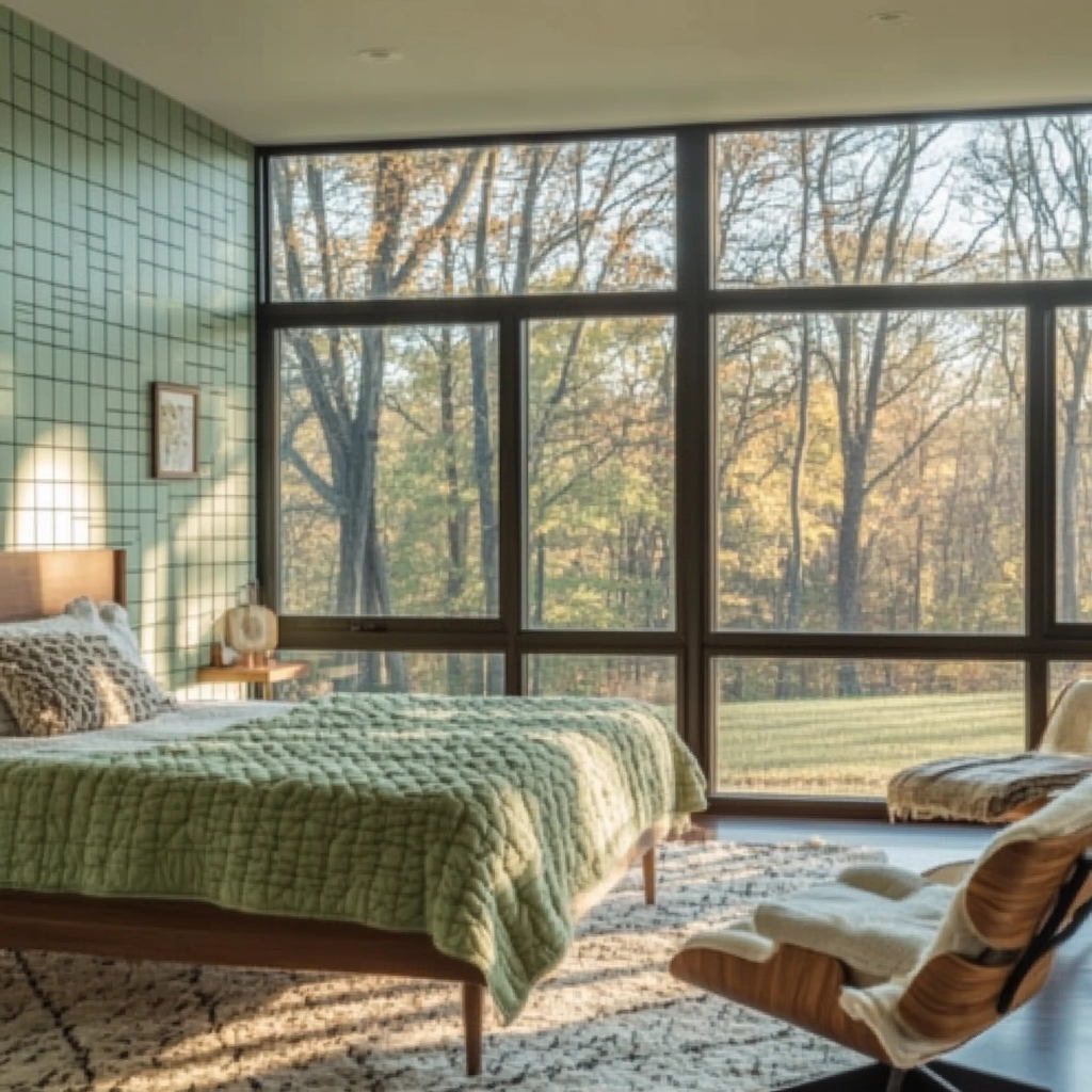 sage green farmhouse bedroom 42