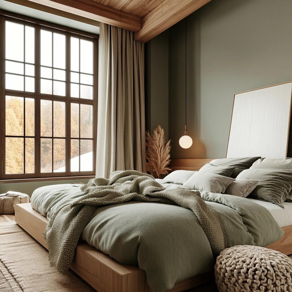 sage green farmhouse bedroom 62