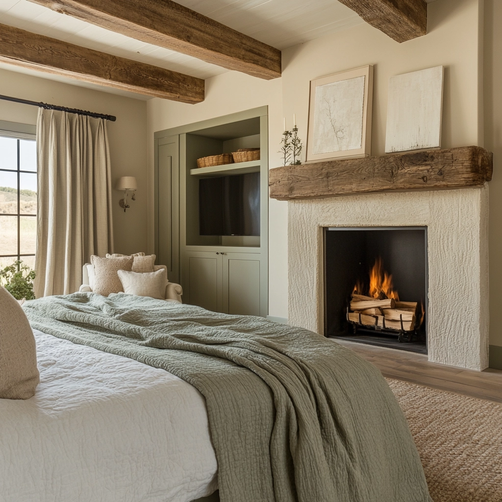 sage green farmhouse bedroom 66