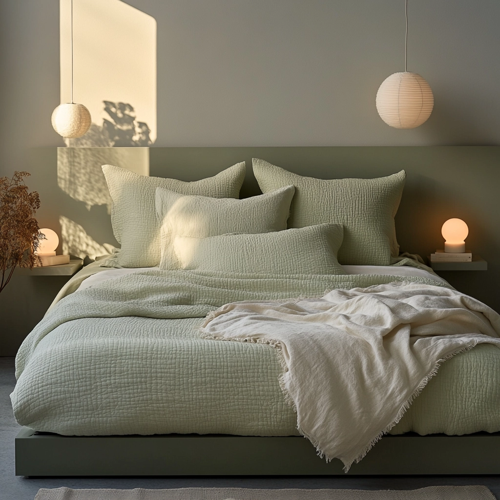 sage green farmhouse bedroom 7