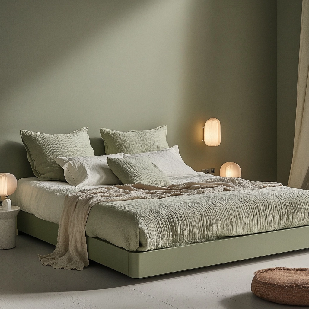 sage green farmhouse bedroom 8