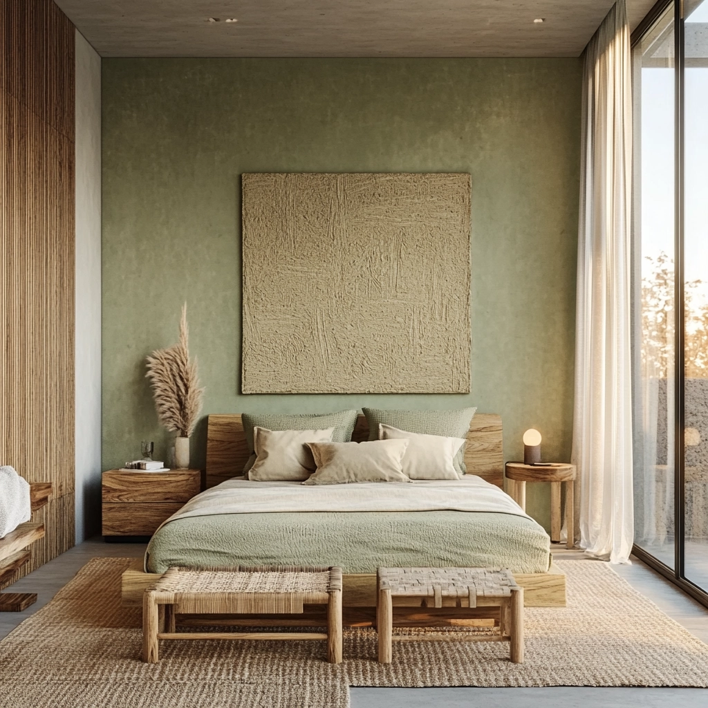 sage green farmhouse bedroom 9