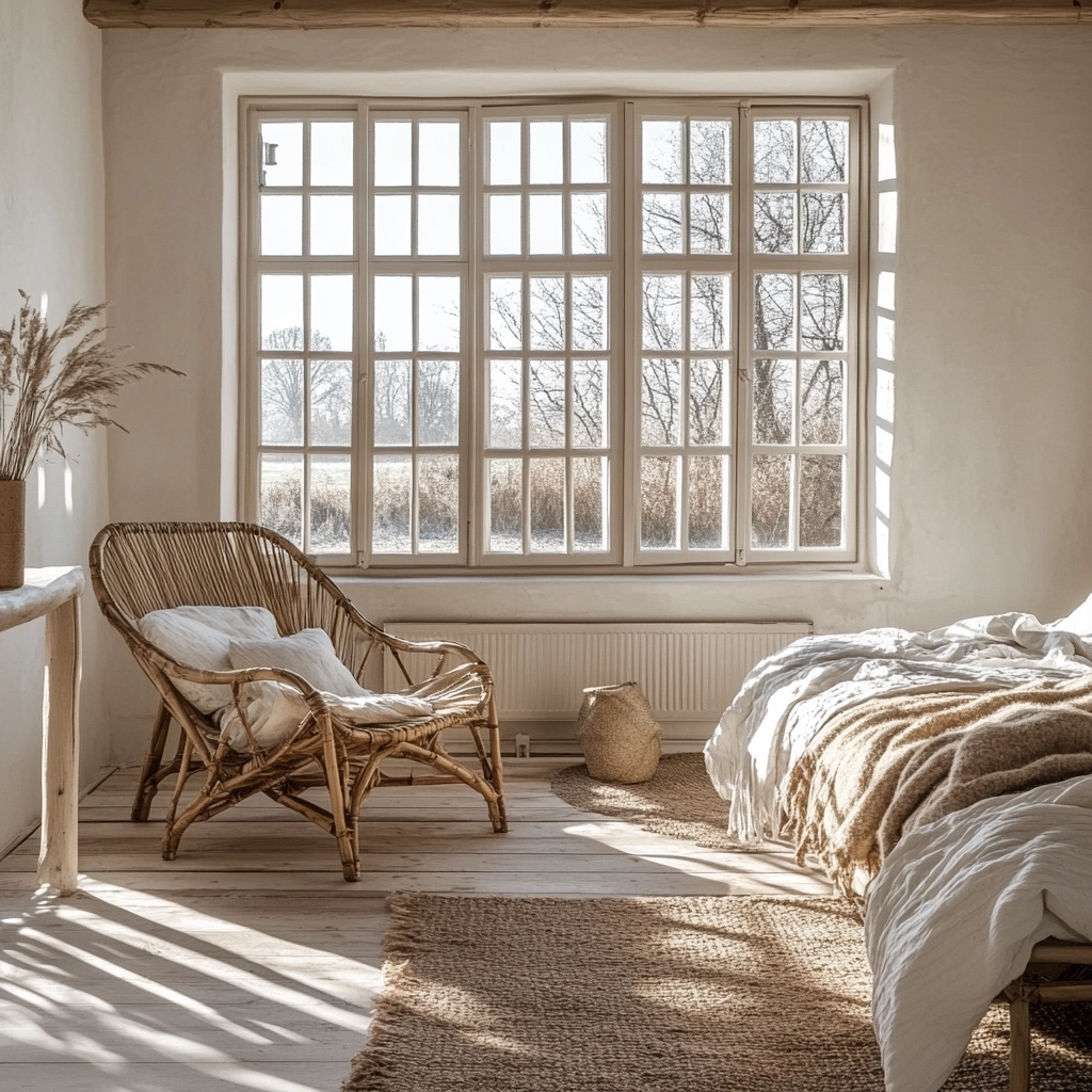 scandinavian farmhouse bedroom 43