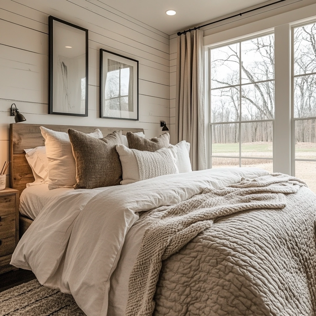 small farmhouse bedroom ideas 42