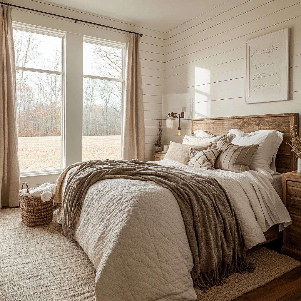 small farmhouse bedroom ideas 43