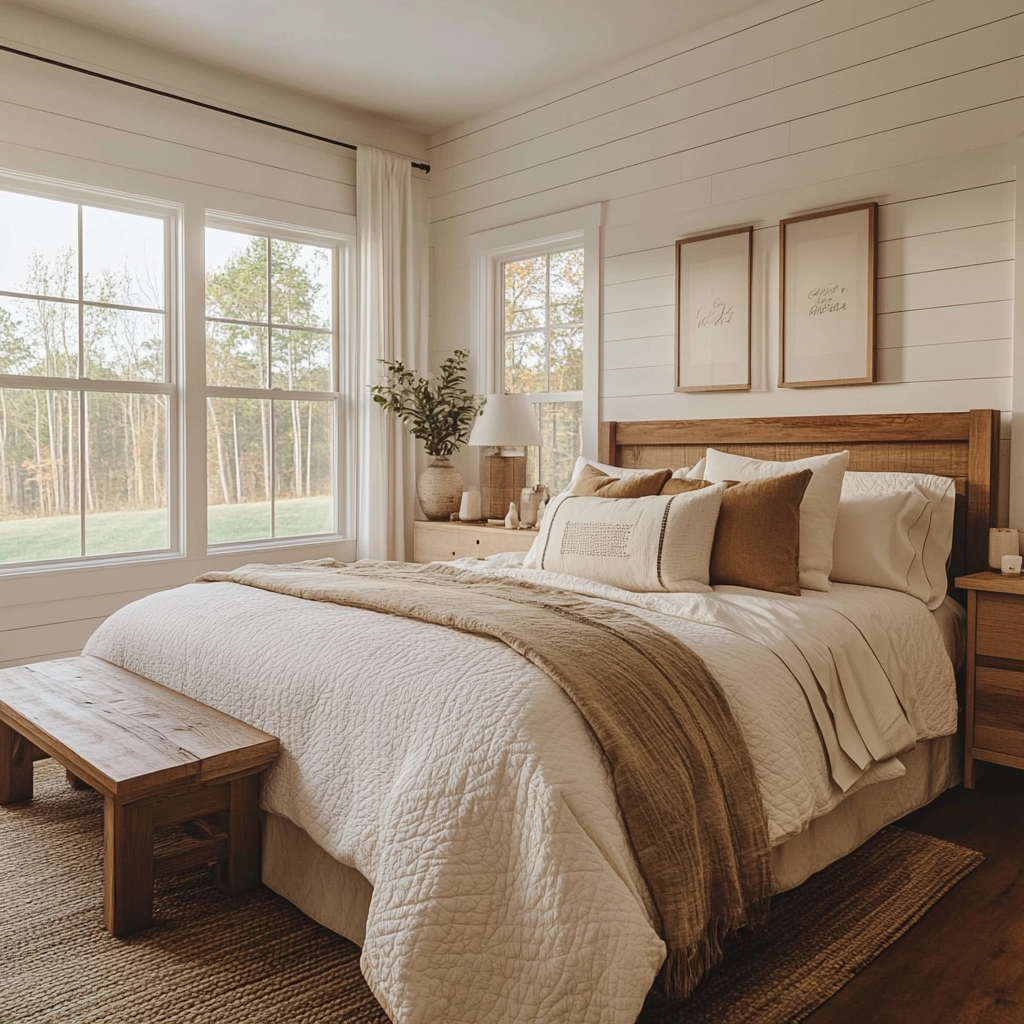 small farmhouse bedroom ideas 44