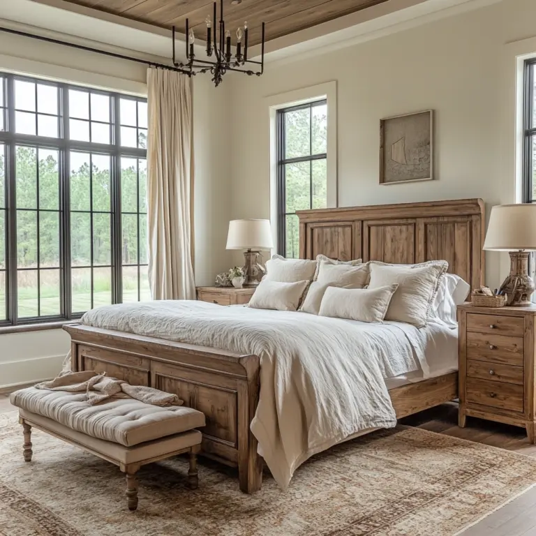 traditional farmhouse bedroom 1