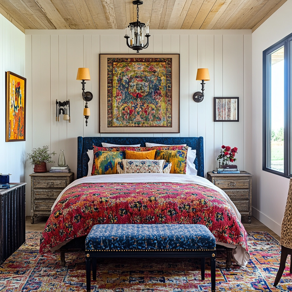 vintage farmhouse bedroom 33