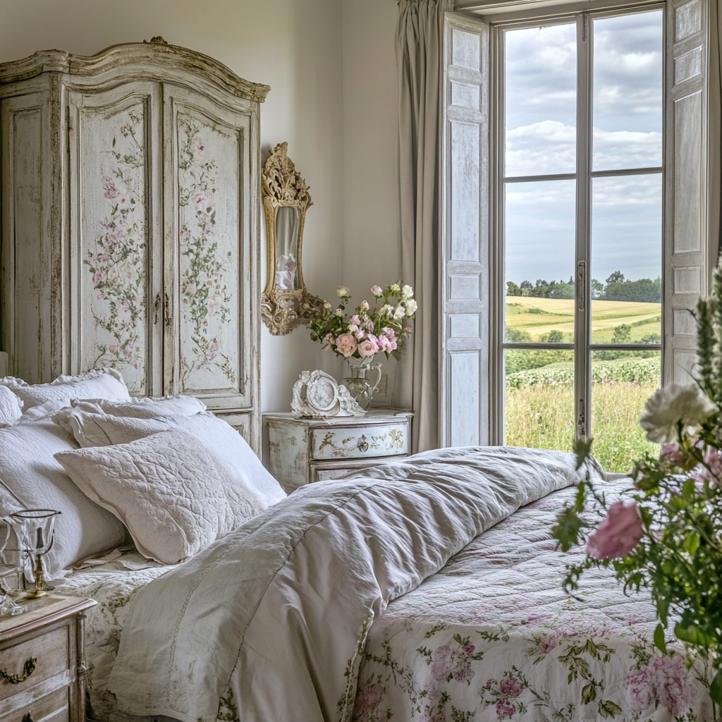 vintage farmhouse bedroom decor 33