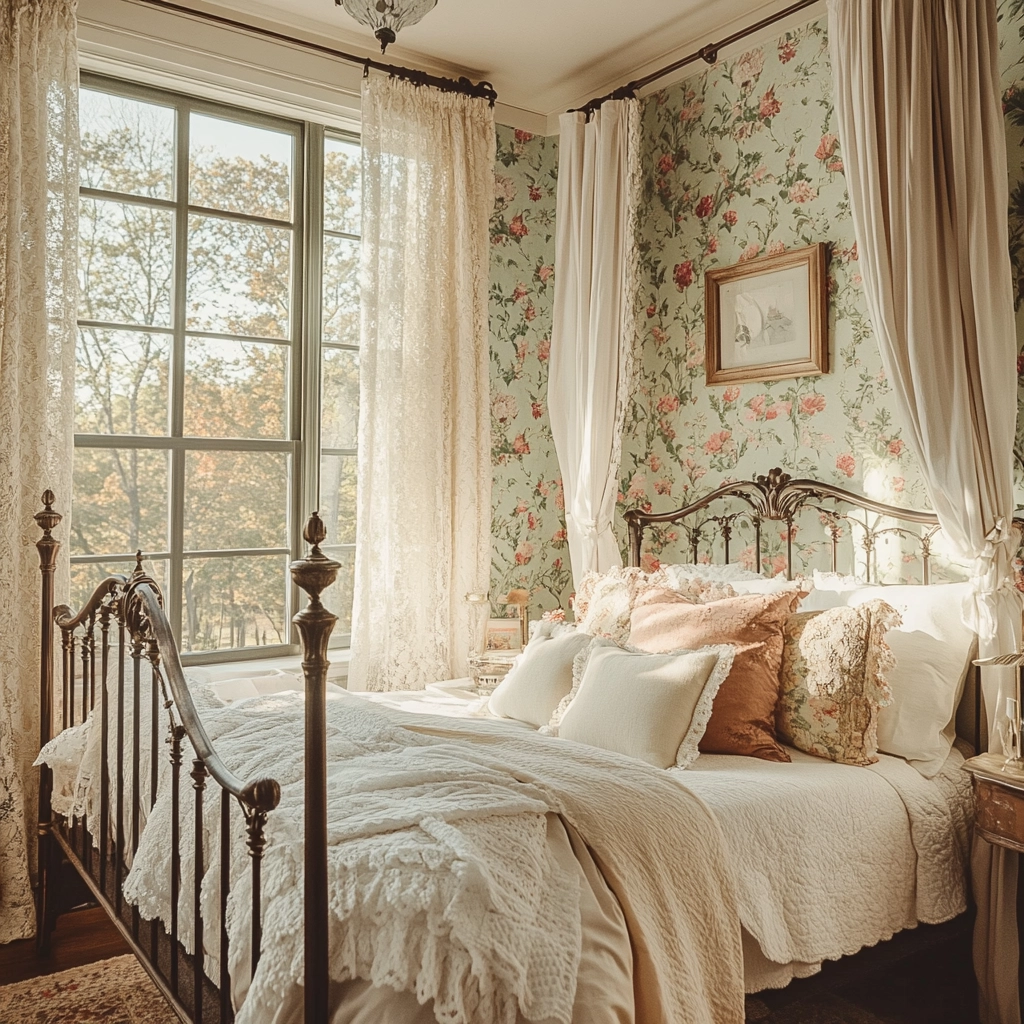 vintage farmhouse bedroom ideas 32