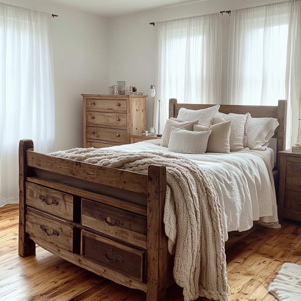 vintage farmhouse bedroom ideas 4