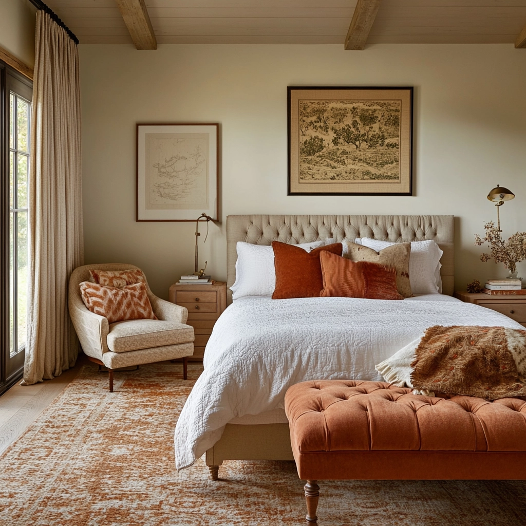 vintage farmhouse bedroom ideas 67
