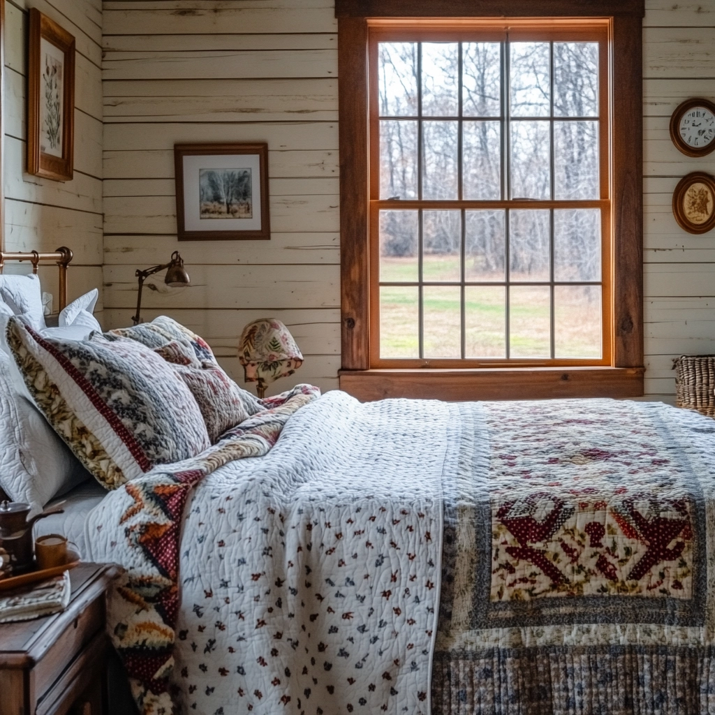 vintage farmhouse bedroom ideas 79