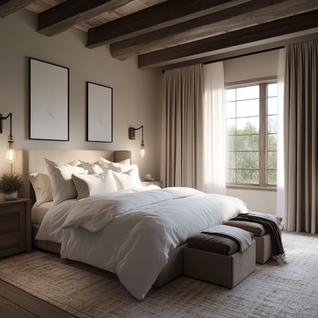 western farmhouse bedroom 43