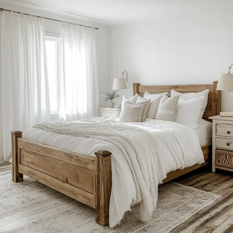 white farmhouse bedroom 1