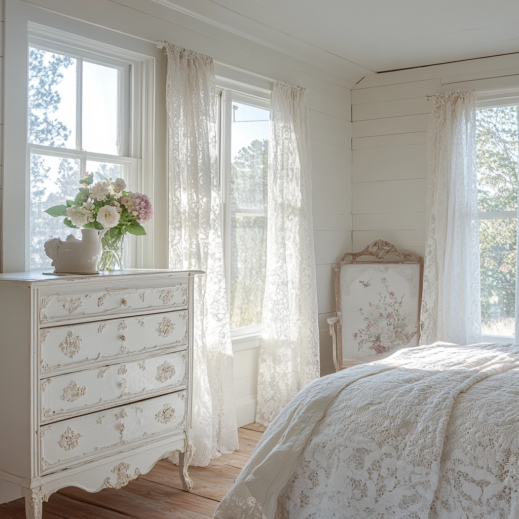 white farmhouse bedroom 22