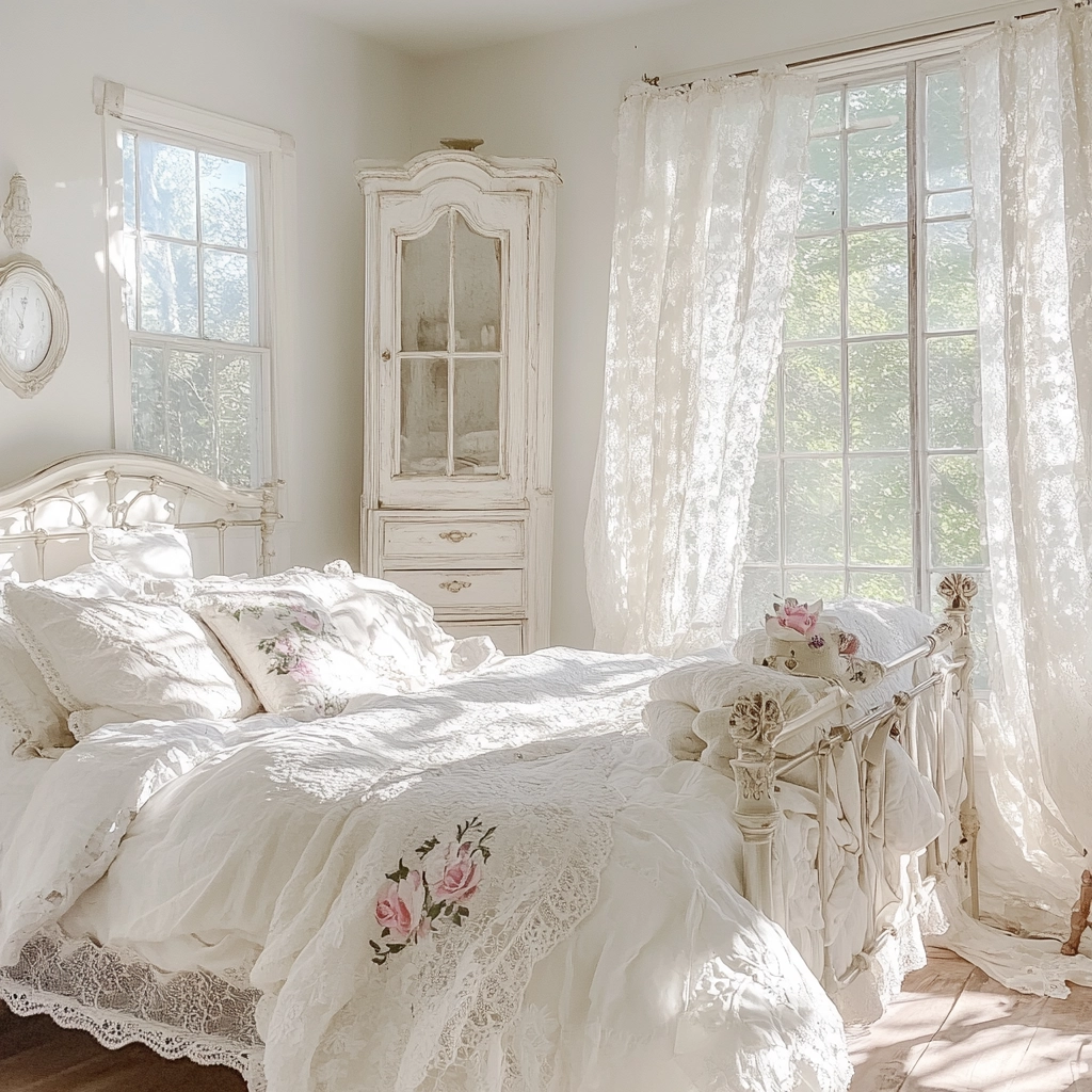 white farmhouse bedroom 24