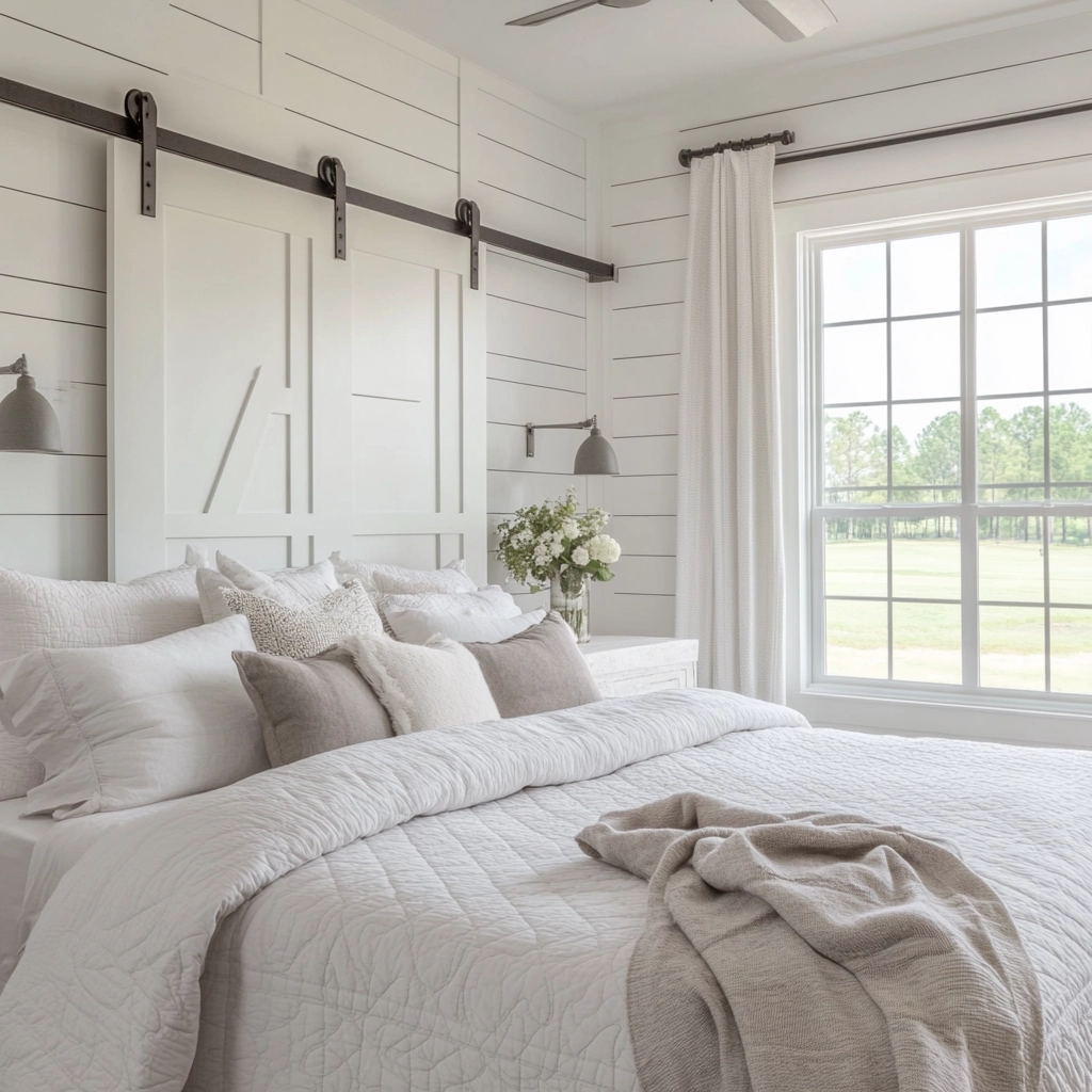 white farmhouse bedroom 36