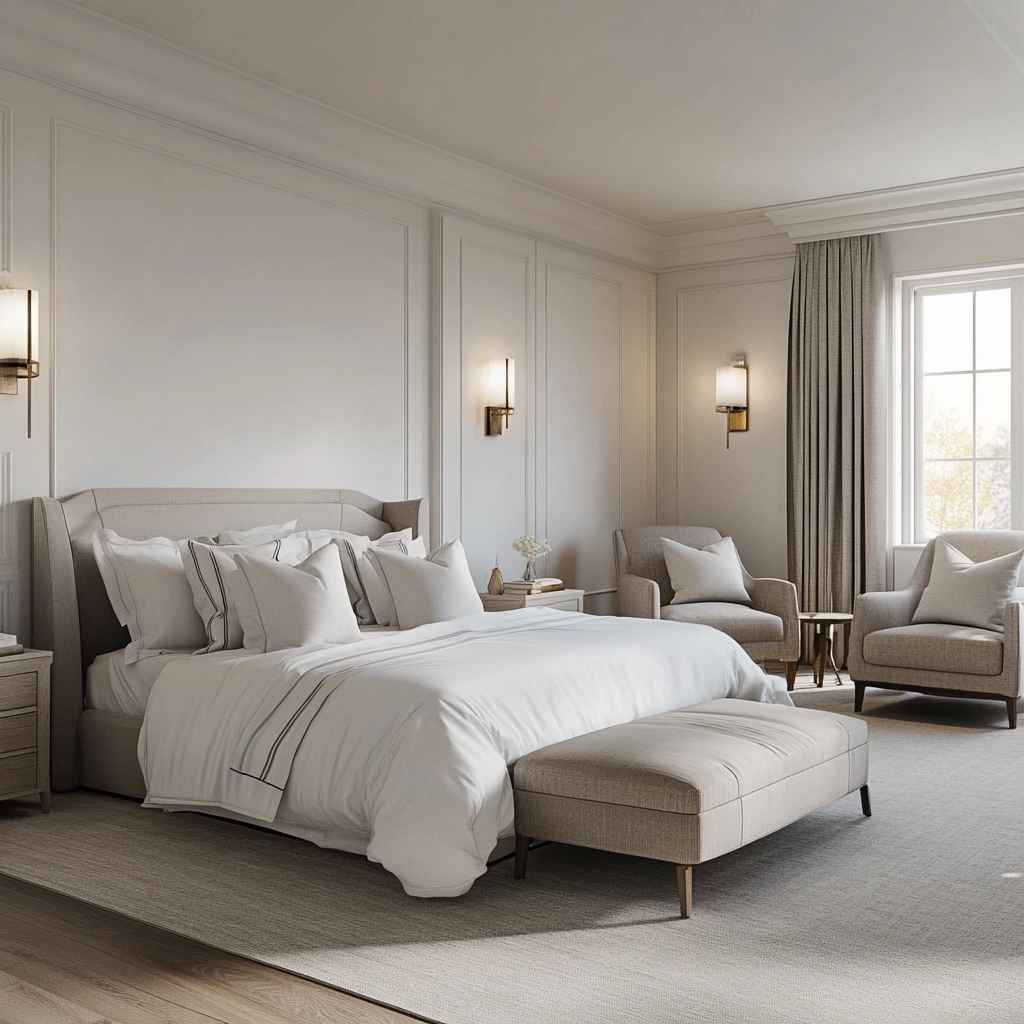 white farmhouse bedroom ideas 37