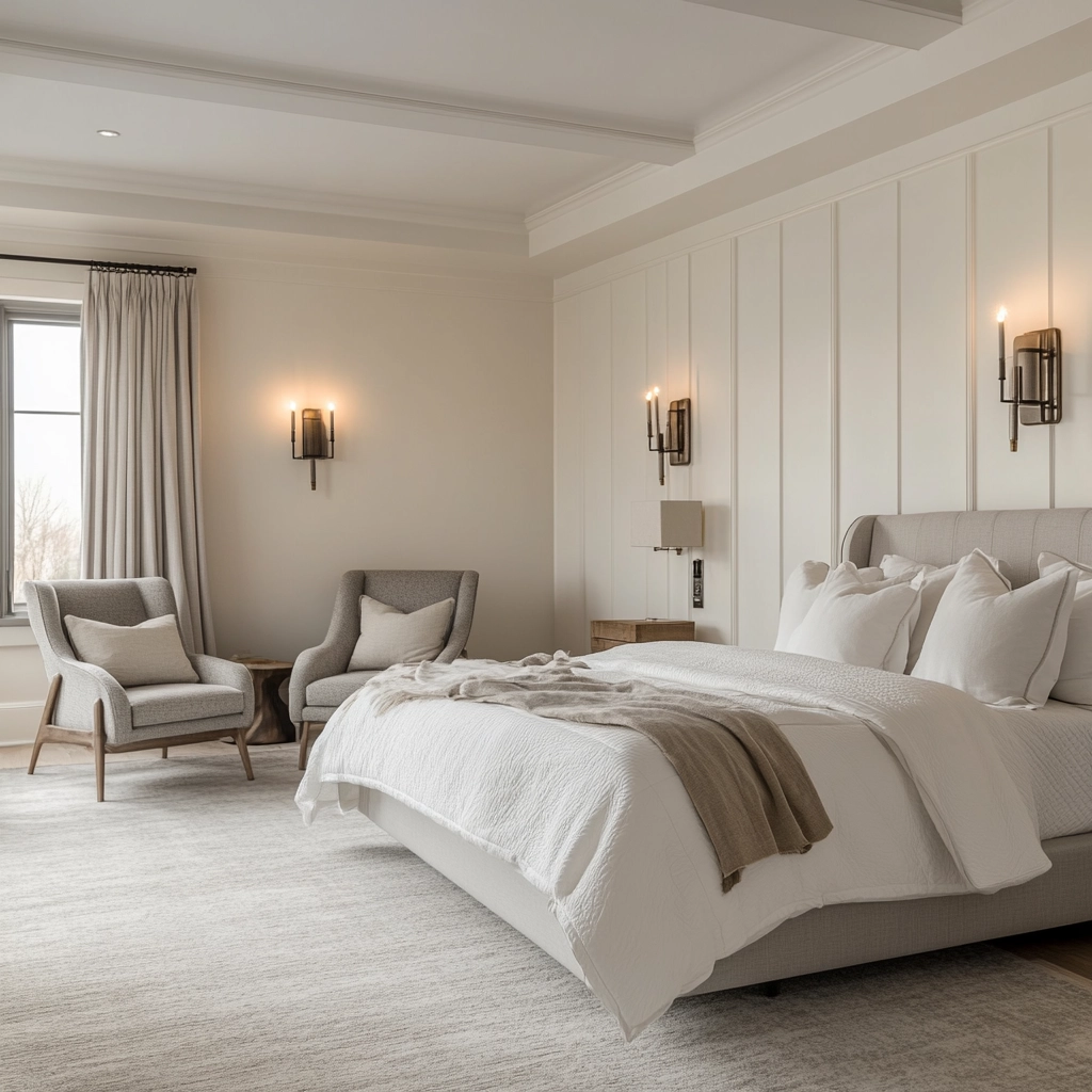 white farmhouse bedroom ideas 38