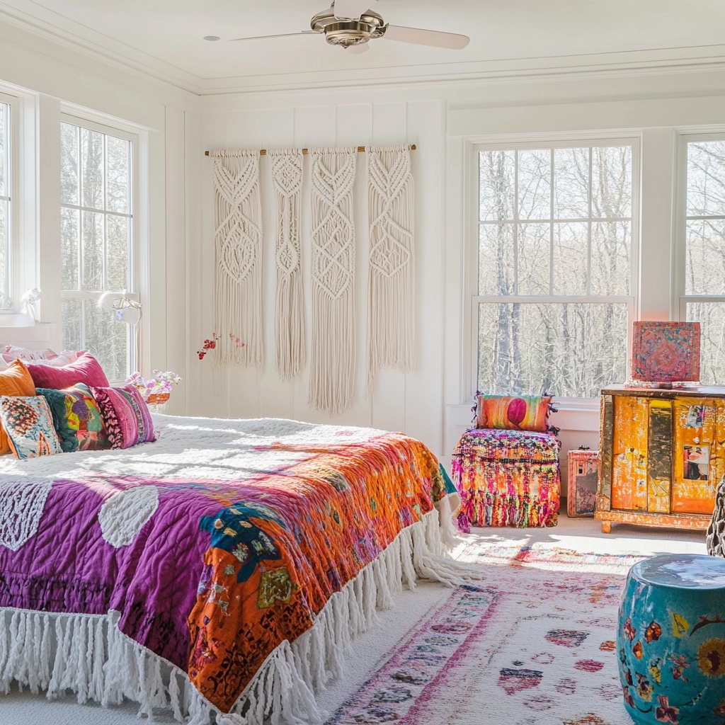 white farmhouse bedroom ideas 45