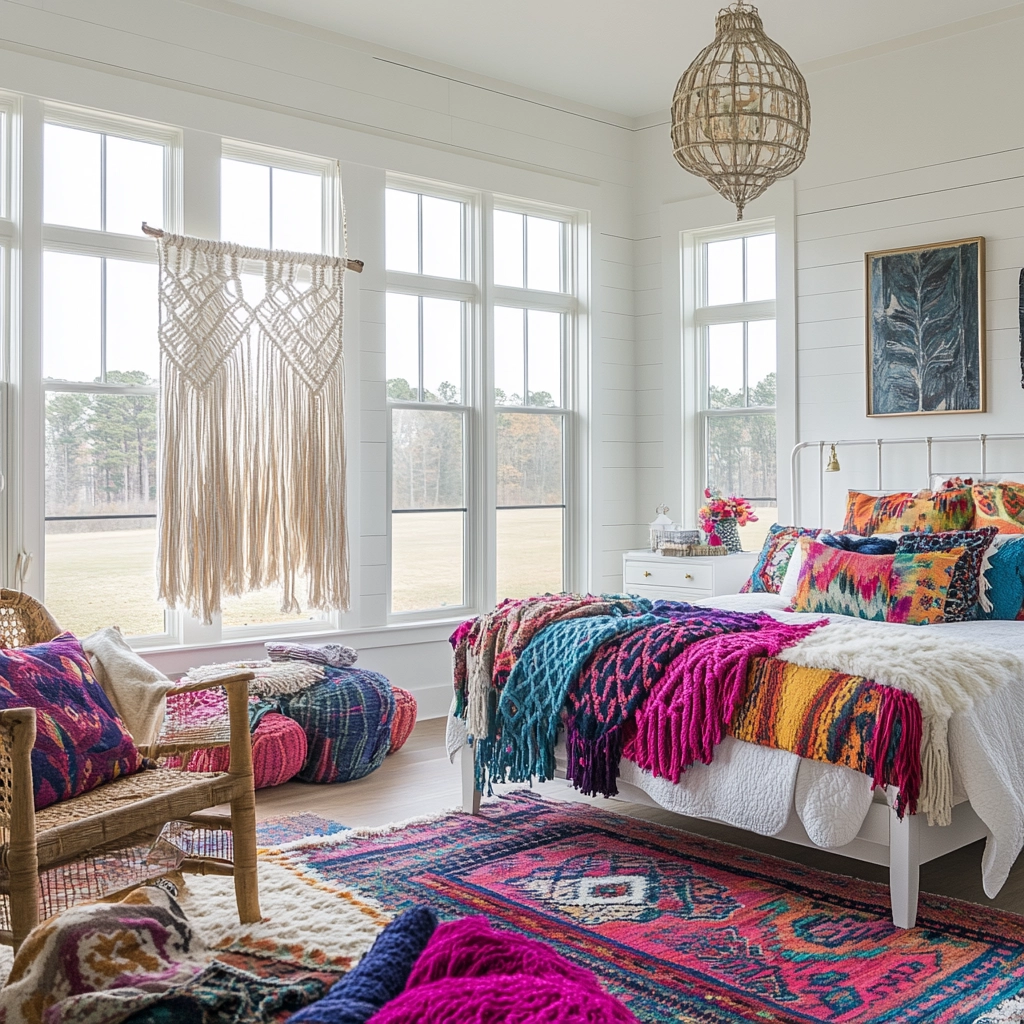 white farmhouse bedroom ideas 48