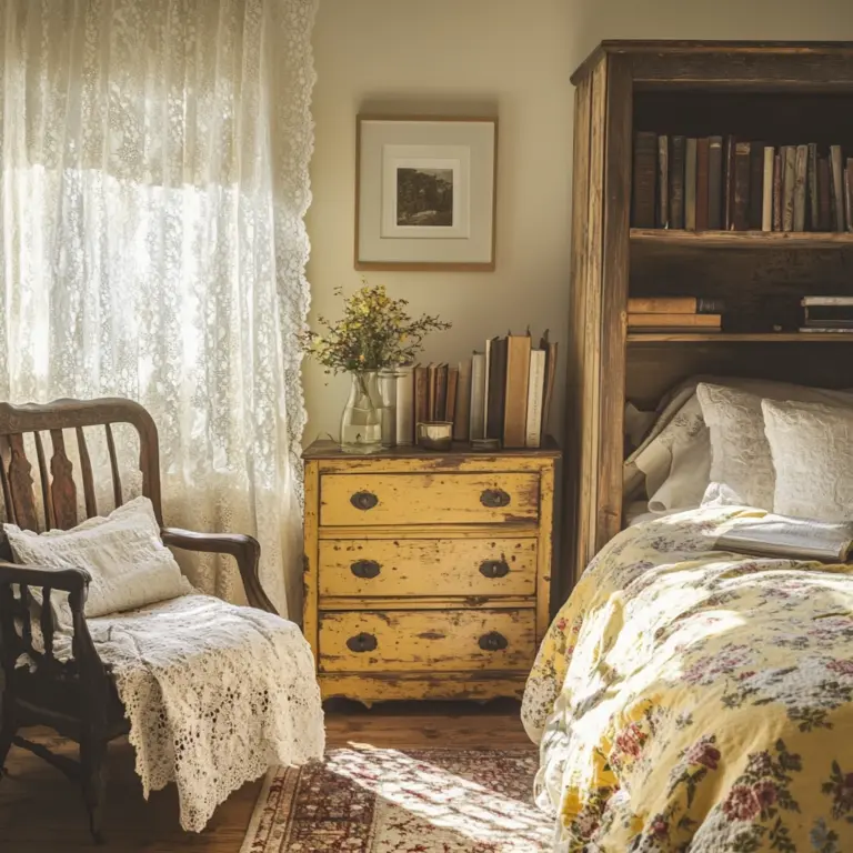 yellow farmhouse bedroom 1
