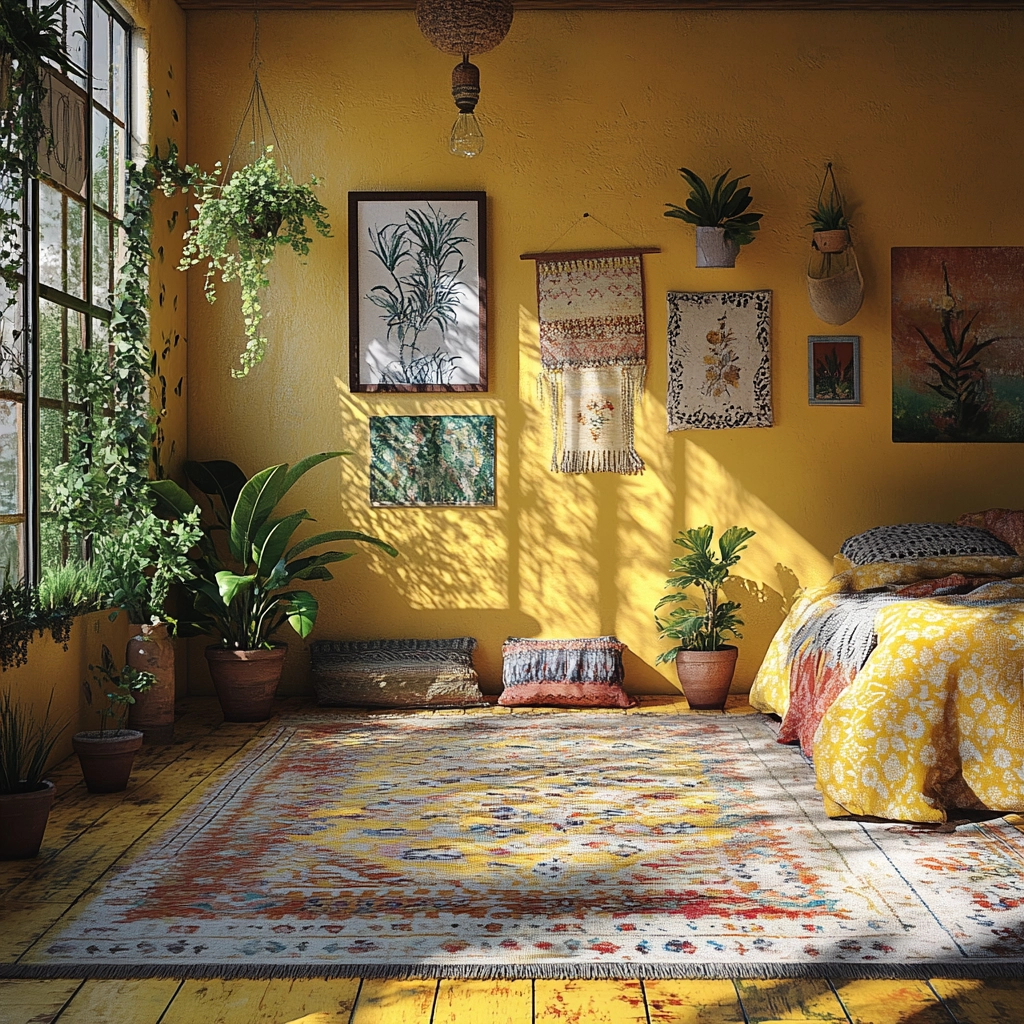 yellow farmhouse bedroom 11
