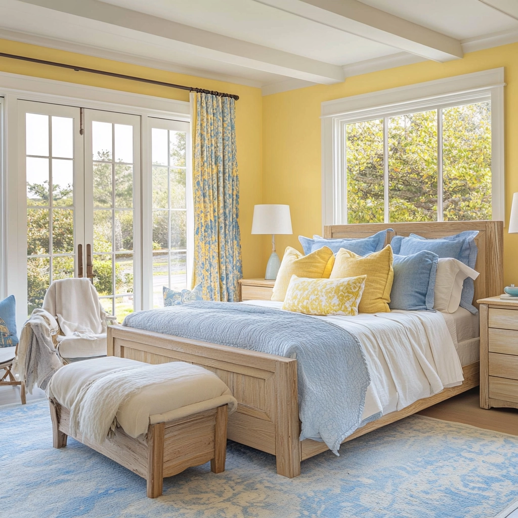 yellow farmhouse bedroom 14