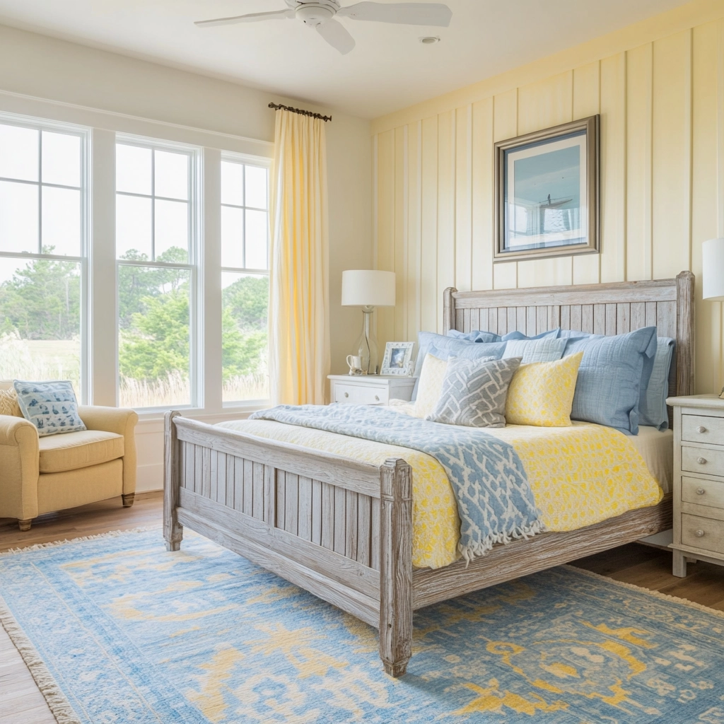 yellow farmhouse bedroom 16