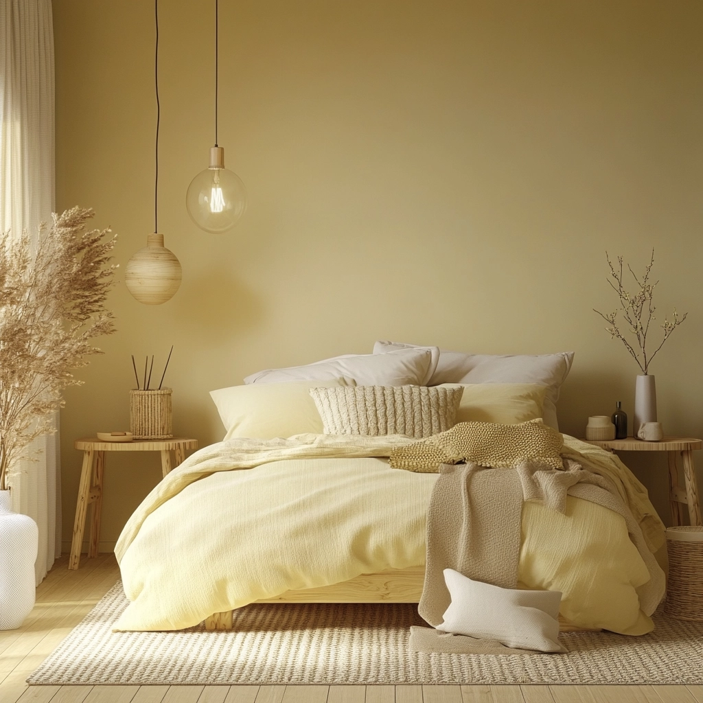 yellow farmhouse bedroom 18