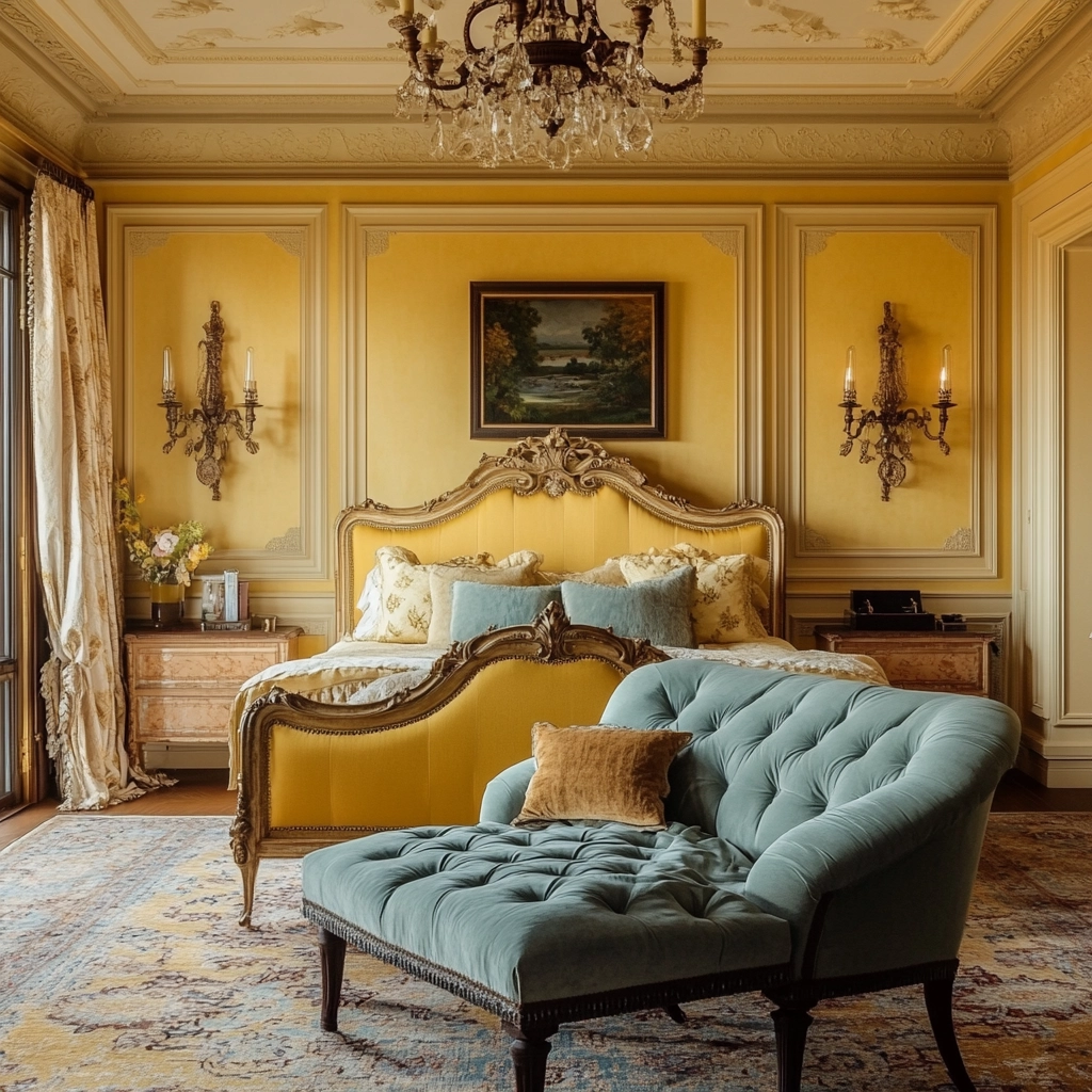 yellow farmhouse bedroom 22