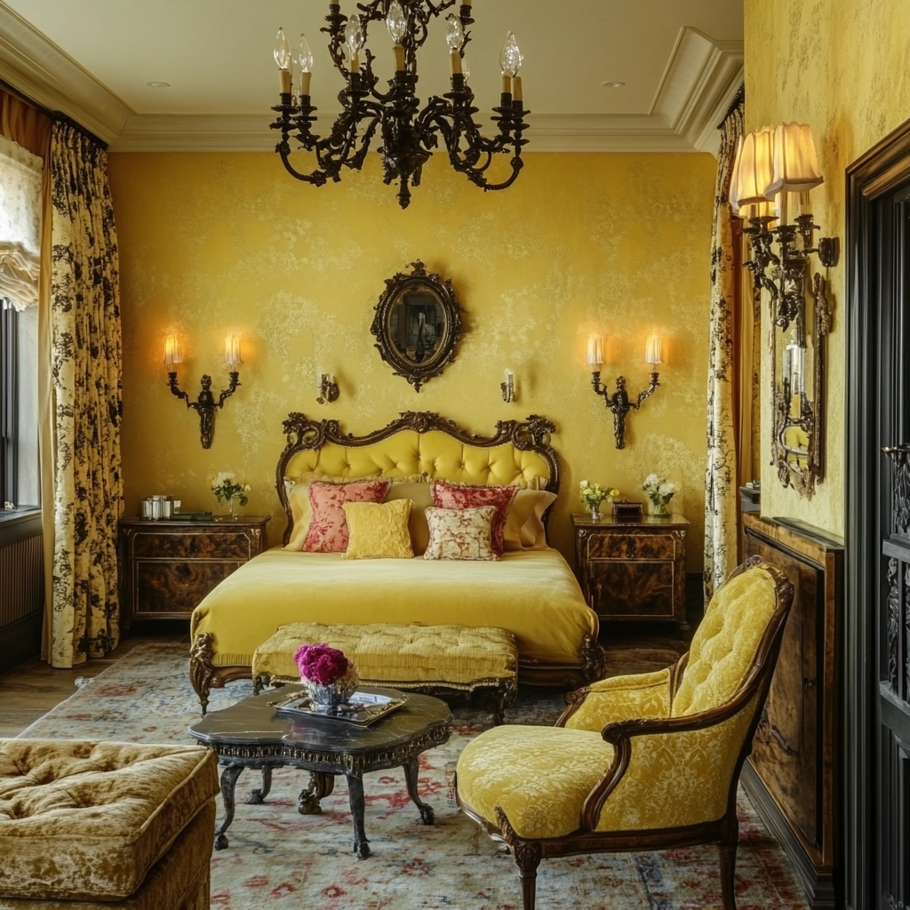 yellow farmhouse bedroom 23