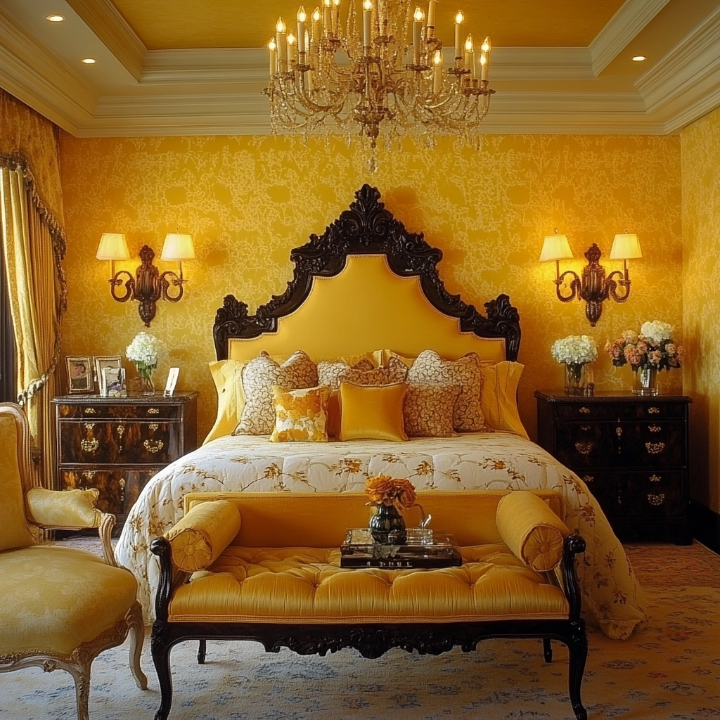 yellow farmhouse bedroom 24