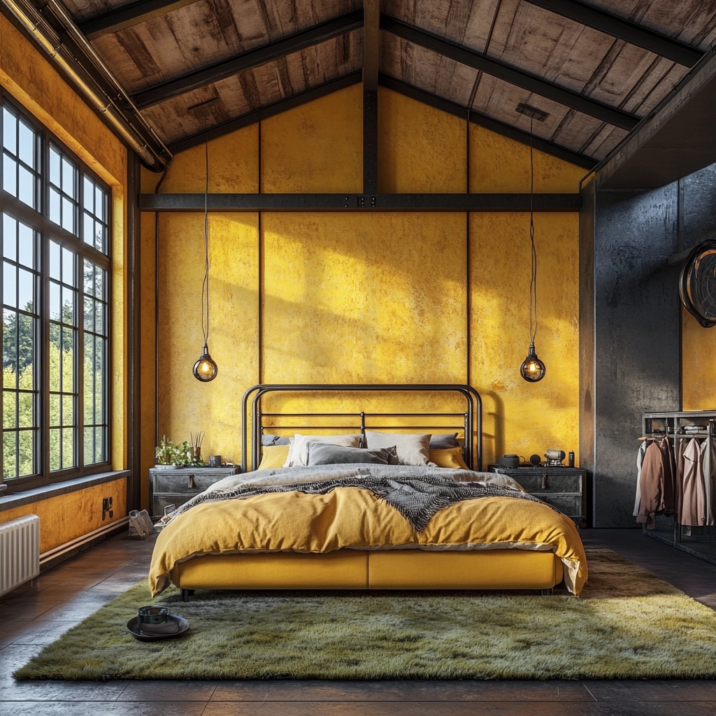 yellow farmhouse bedroom 25