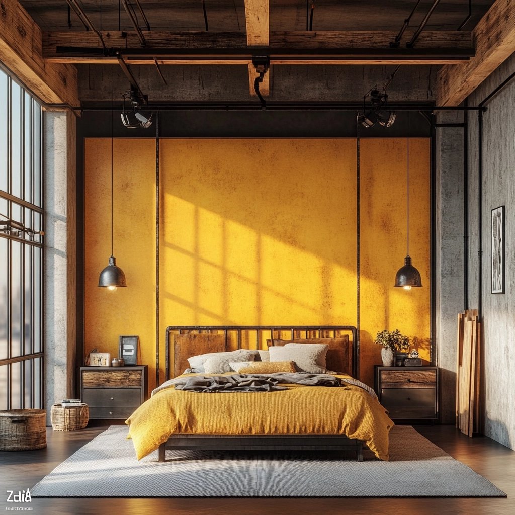 yellow farmhouse bedroom 27