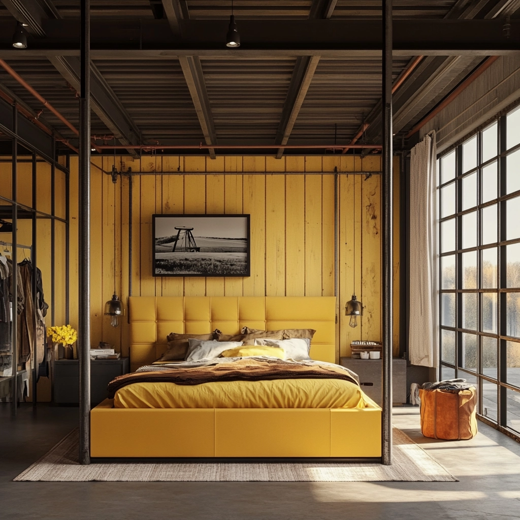 yellow farmhouse bedroom 28