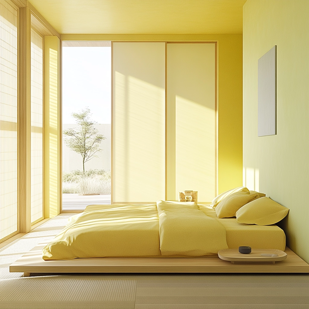 yellow farmhouse bedroom 50