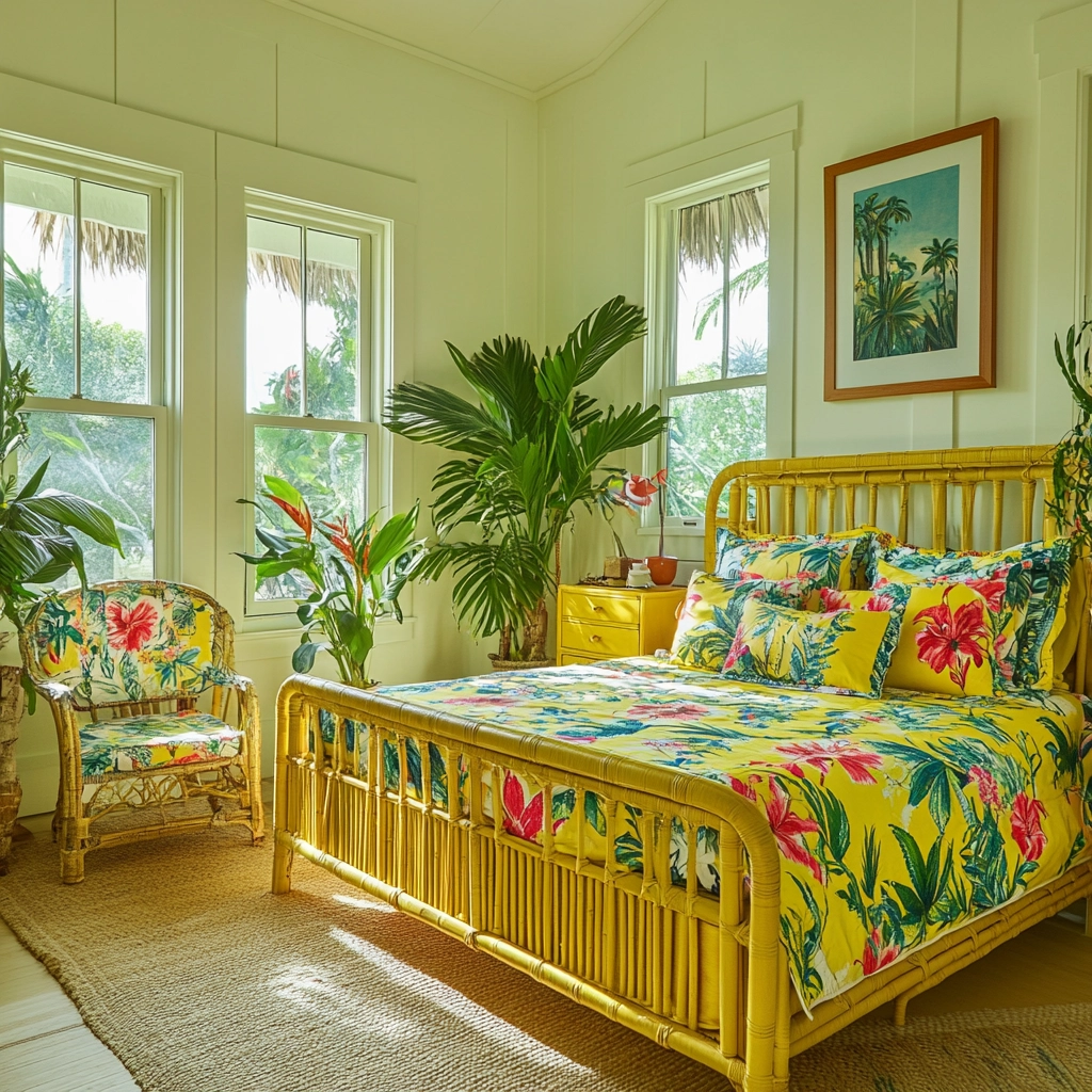 yellow farmhouse bedroom 54