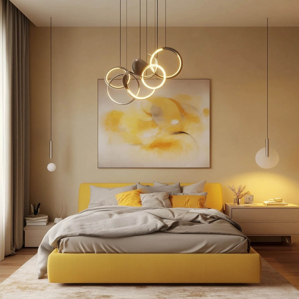 yellow farmhouse bedroom 72